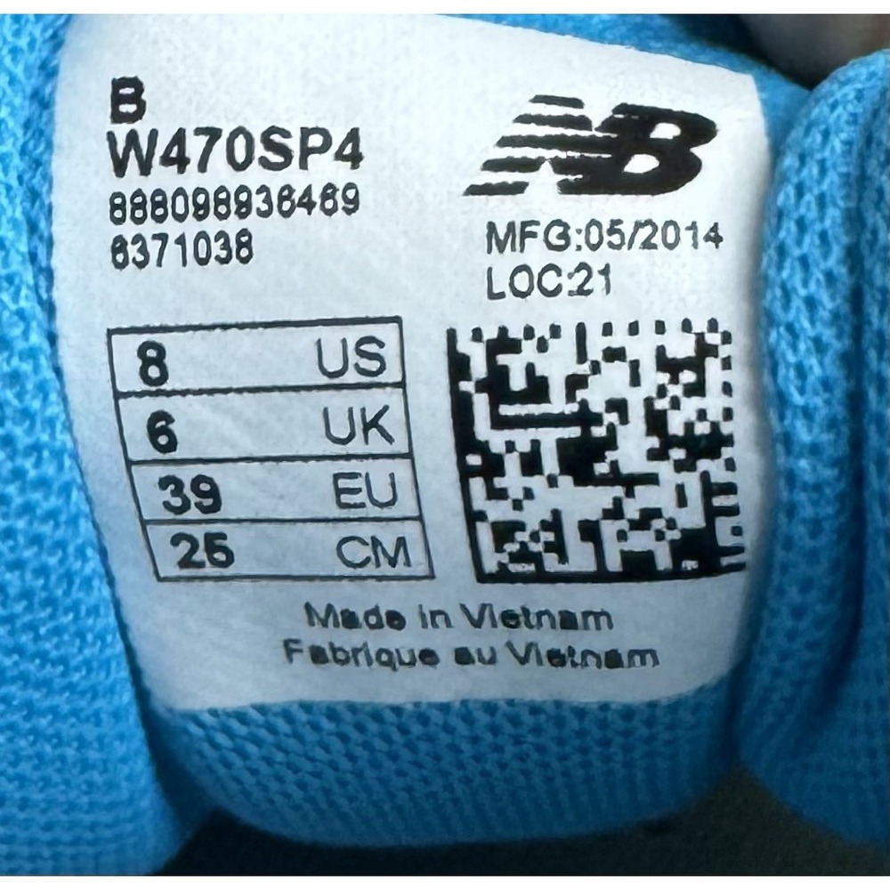 Women's New Balance 470 V4 Gray White Blue Wide Running Shoes / W470SP4 / Size 8 - Picture 5 of 11